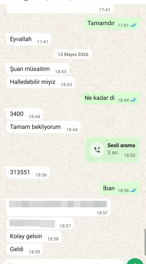 Prime Bozum müşteri dönüşü ve ödeme kanıtı ekran görüntüsü 5
